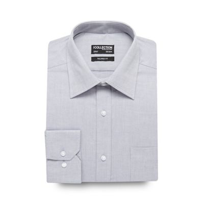 The Collection Grey tailored fit Oxford shirt